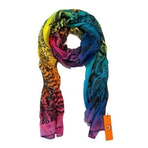Kurt Geiger London Multicolored Snake Print Oblong
Scarf NWT